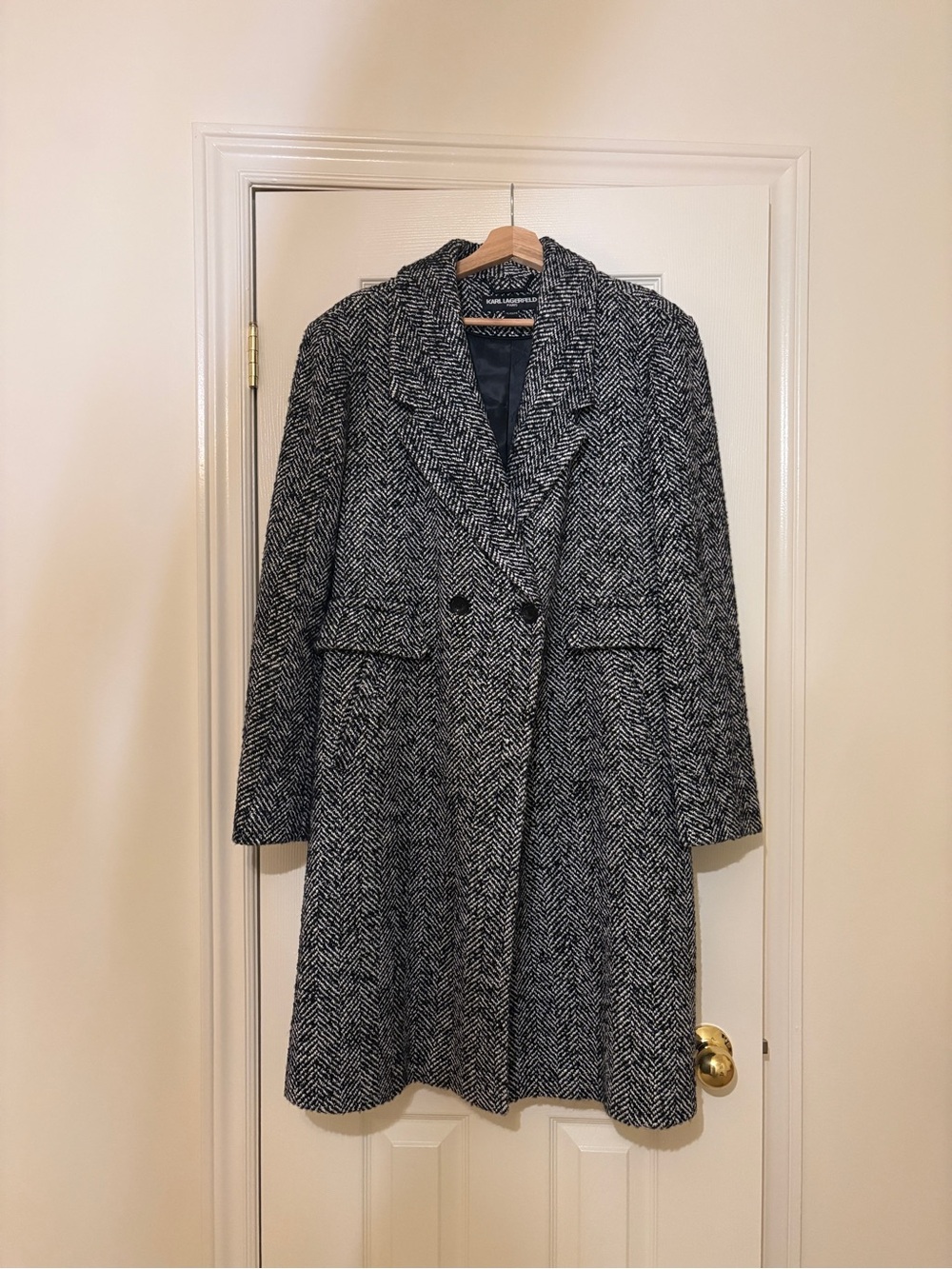 Karl Lagerfeld Double Breasted Reefer Coat